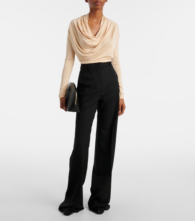 TOVE Fina draped jersey top