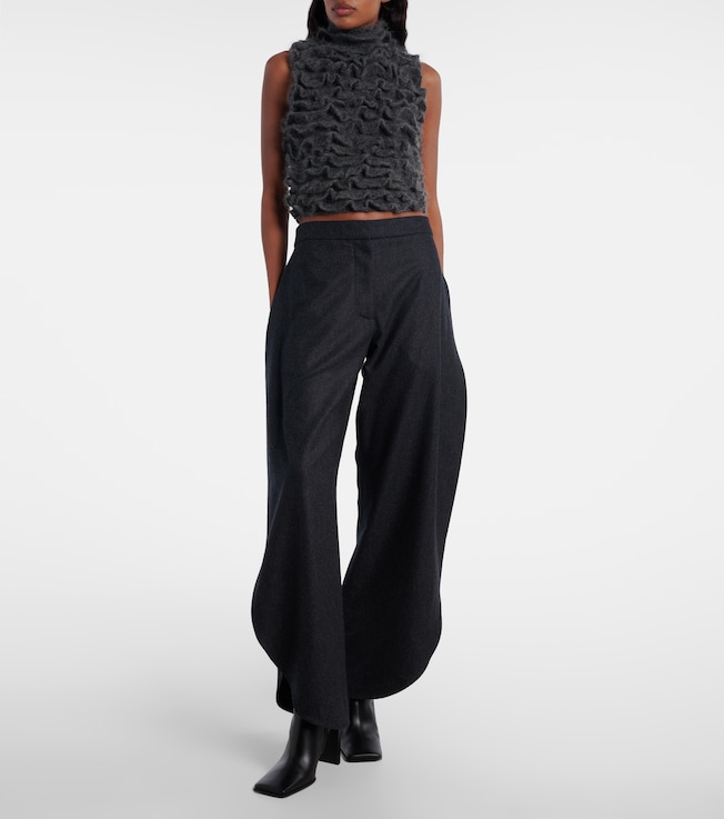 Alaïa Wool barrel-leg pants