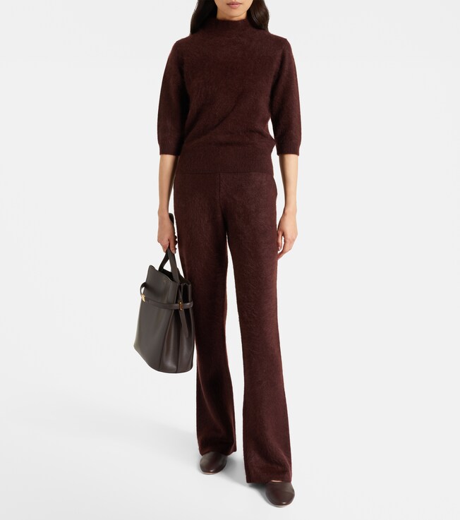 Dorothee Schumacher Fluffy Statement wool and cashmere-blend flared pants