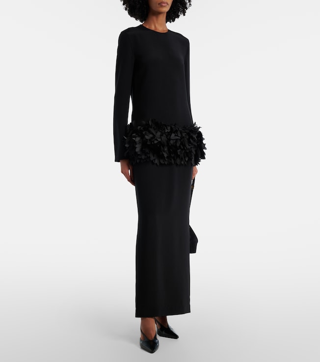 TOTEME Petal silk-trimmed maxi dress