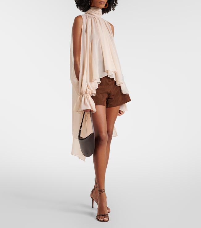 Blumarine Asymmetric georgette blouse