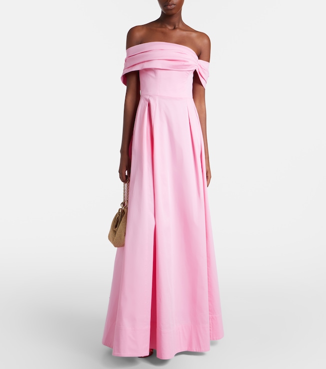 Rebecca Vallance Dianthe off-shoulder bustier gown
