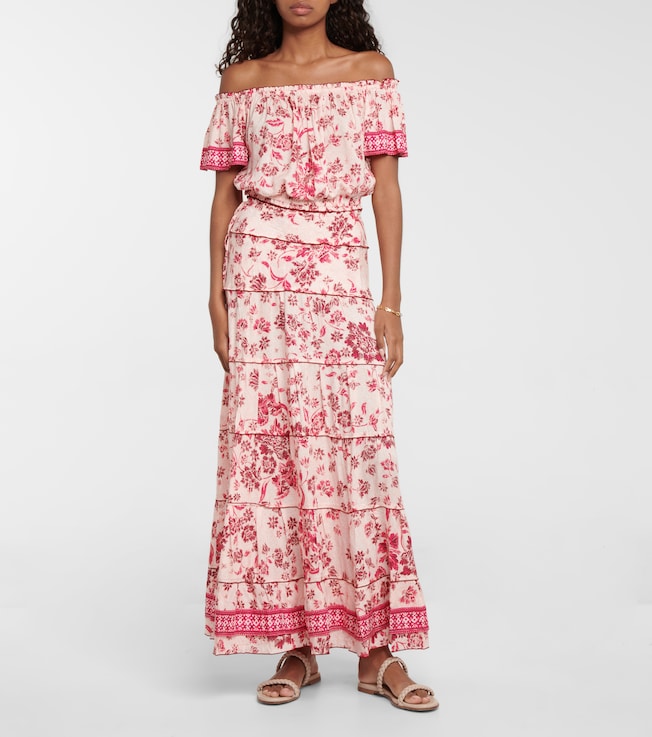 Poupette St Barth Camila floral maxi skirt