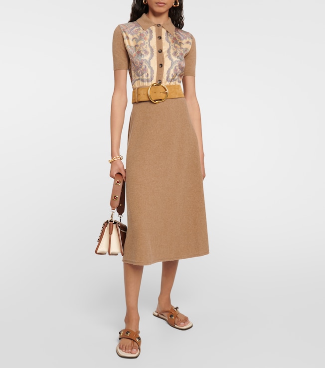Etro Cashmere, wool, and silk midi dress