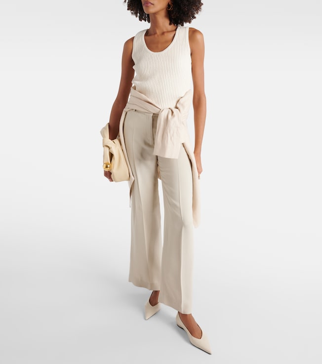 TOTEME Ribbed-knit cotton-blend bouclé tank top