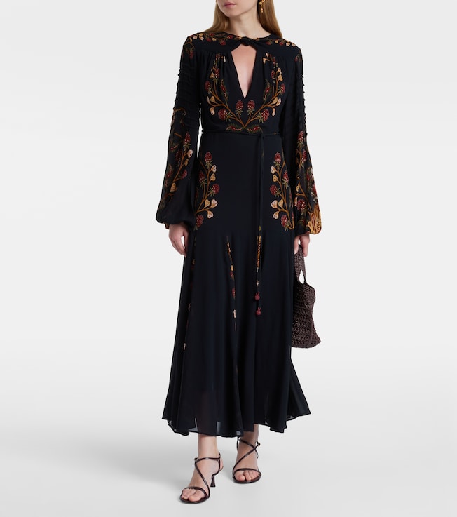 FARM Rio Cutout floral midi dress