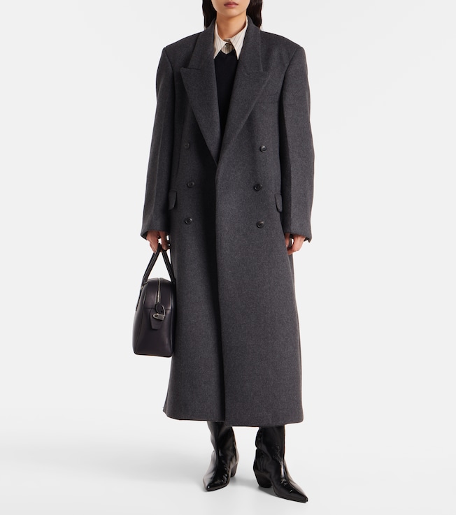 Róhe Double-breasted wool-blend coat
