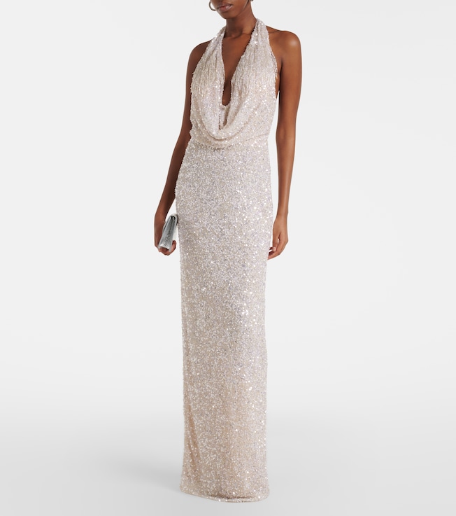 Rachel Gilbert Presley embellished bustier gown