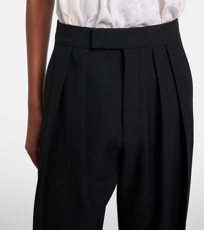 Chloé Chloé Pleated high-rise wool gabardine wide-leg pants
