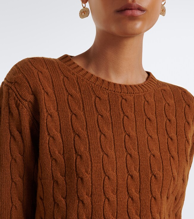 Valentino Garavani Valentino Garavani VLogo cable-knit cashmere sweater