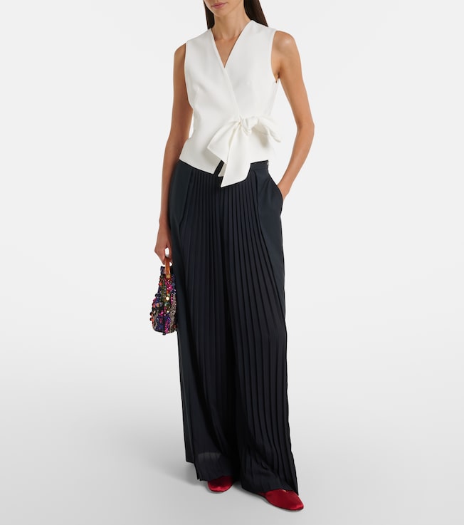 Max Mara Pleated virgin wool wide-leg pants