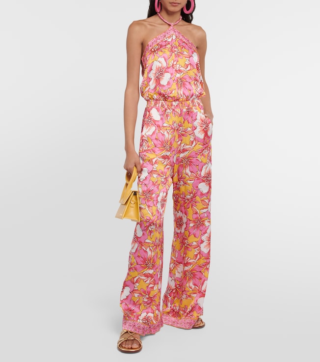 Poupette St Barth Isabelle printed halterneck jumpsuit