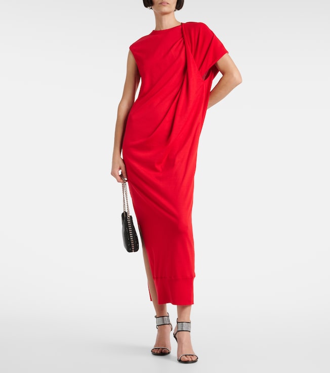 Stella McCartney Draped wool maxi dress