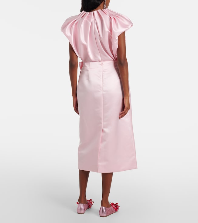 Simone Rocha Simone Rocha Draped satin midi skirt
