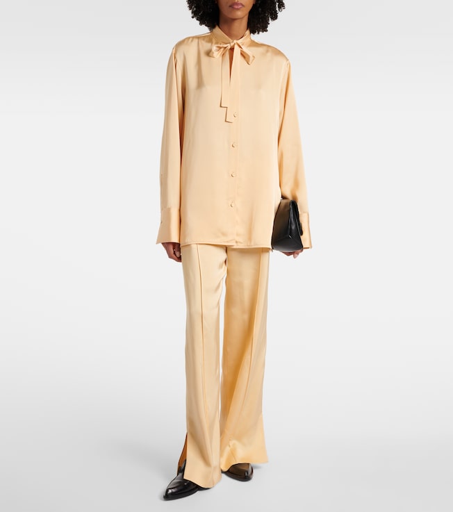 Jil Sander Bow-detail satin blouse