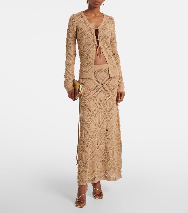 Xu Zhi Crochet lace maxi skirt