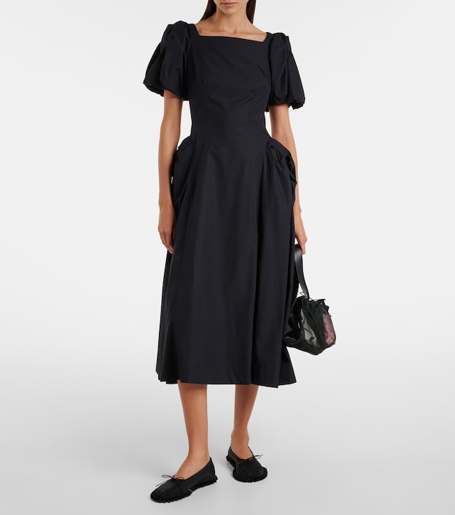 Simone Rocha Puff-sleeve cotton poplin midi dress