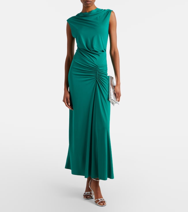 SIMKHAI Acacia draped jersey maxi dress
