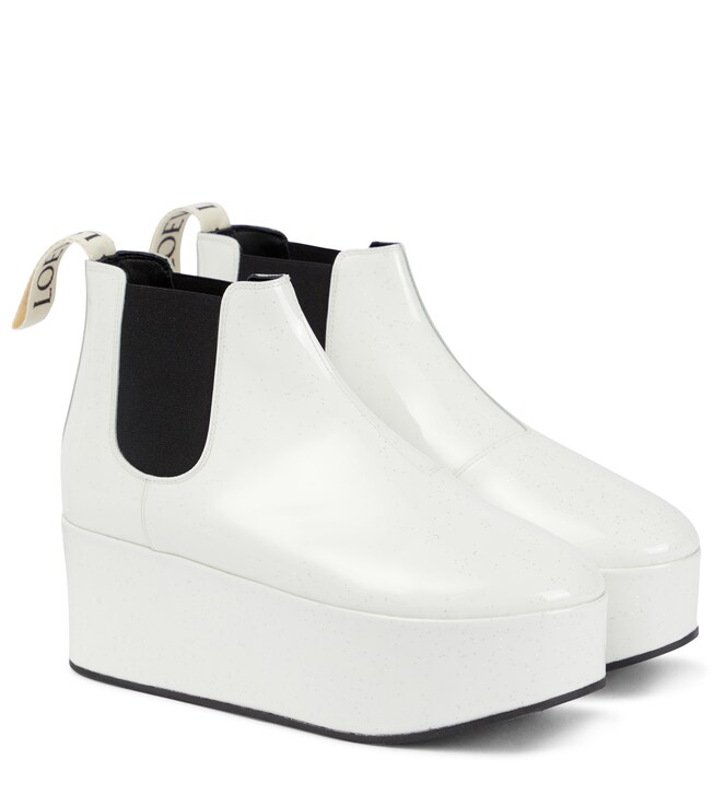 Loewe Patent leather platform Chelsea boots
