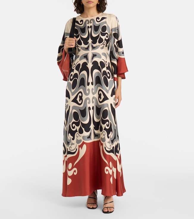 La DoubleJ Phoenix Placée silk twill maxi dress