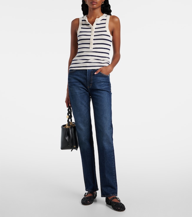 Citizens Of Humanity Caralyn striped cotton-blend tank top