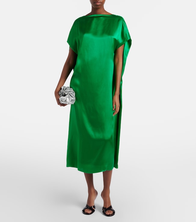 Dries Van Noten Silk satin midi dress
