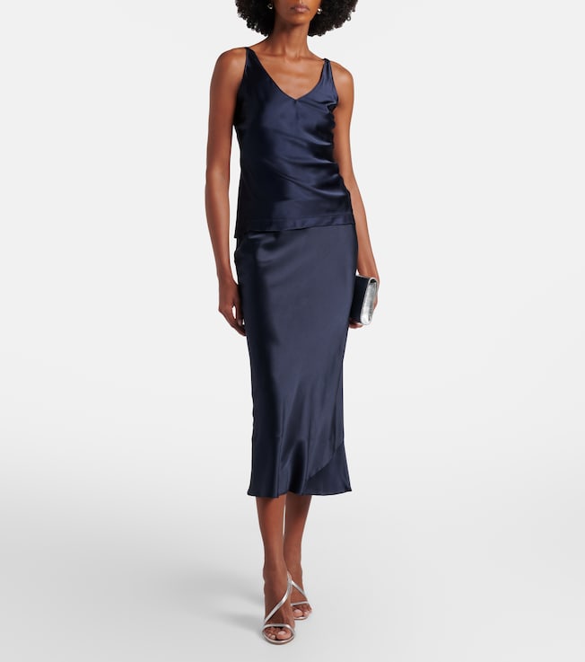 Dorothee Schumacher Sense Of Shine silk-blend satin slip skirt