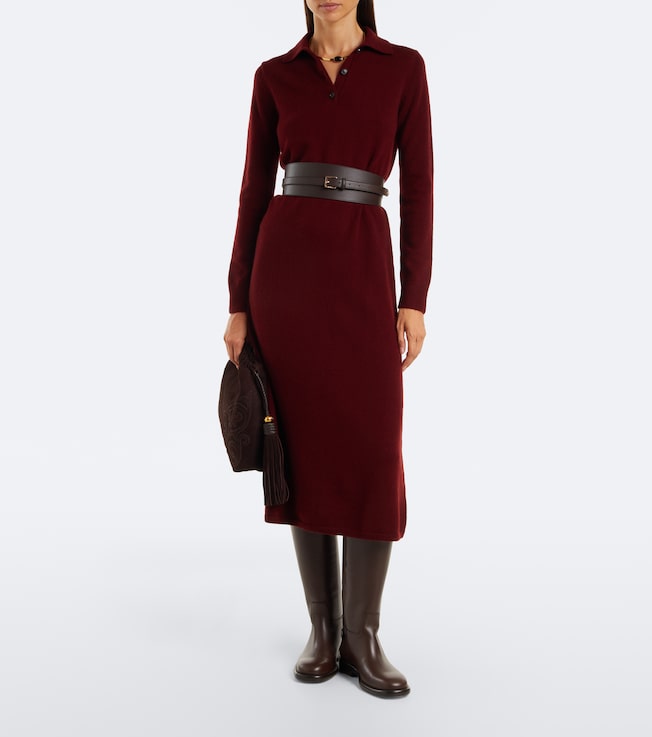 S Max Mara Wool and cashmere polo dress