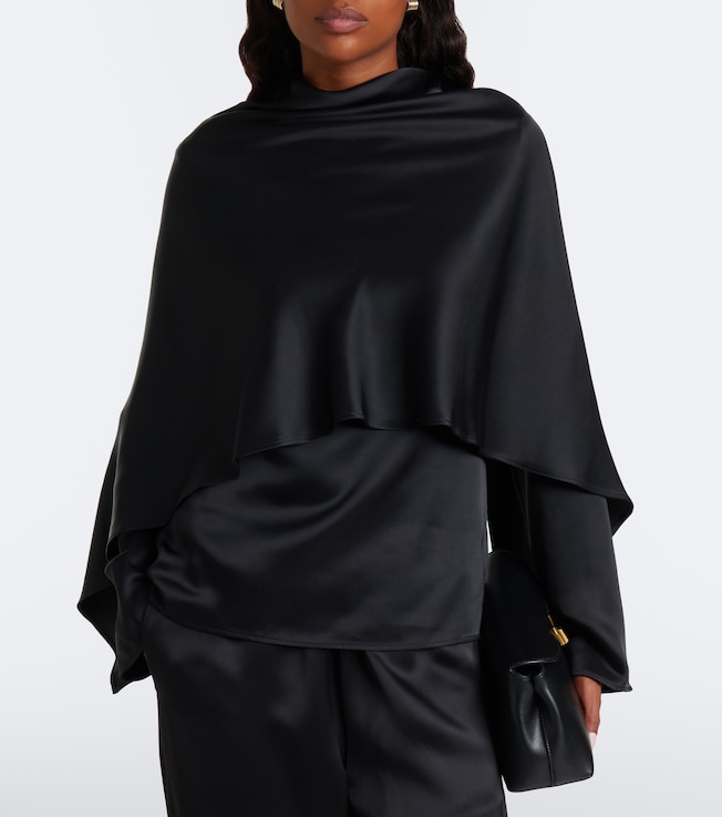 Róhe Caped satin top 