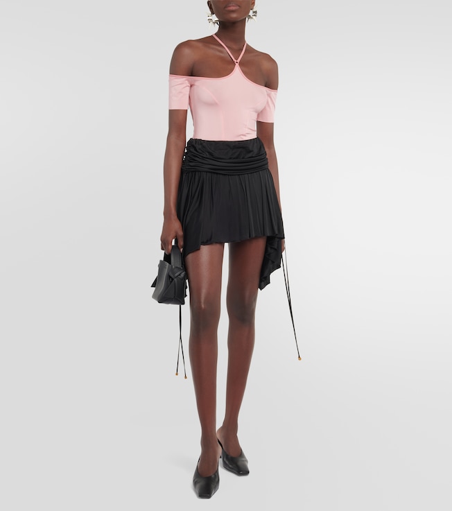 KNWLS Halterneck mesh bodysuit