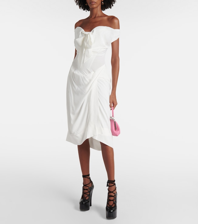 Vivienne Westwood Bridal bow-detail midi dress