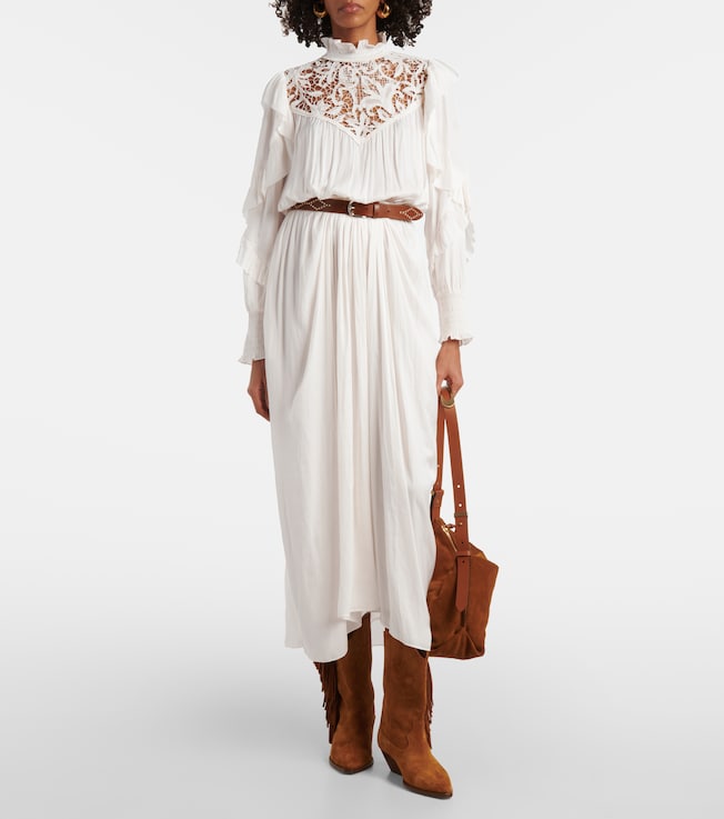 Isabel Marant Sharlene lace-trimmed maxi dress