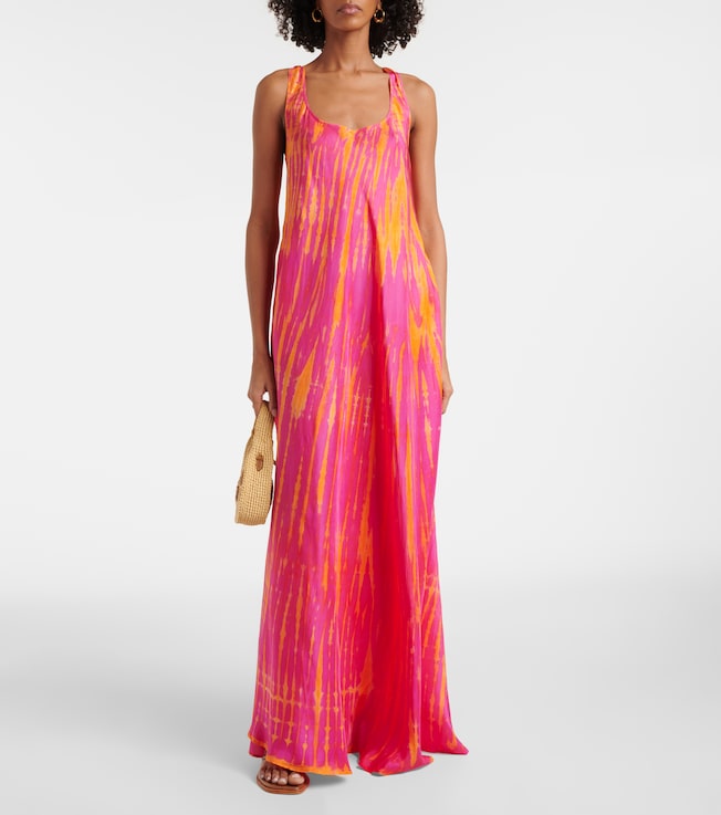 Anna Kosturova Camille silk maxi dress