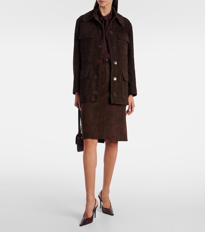 NOUR HAMMOUR Lorien suede jacket