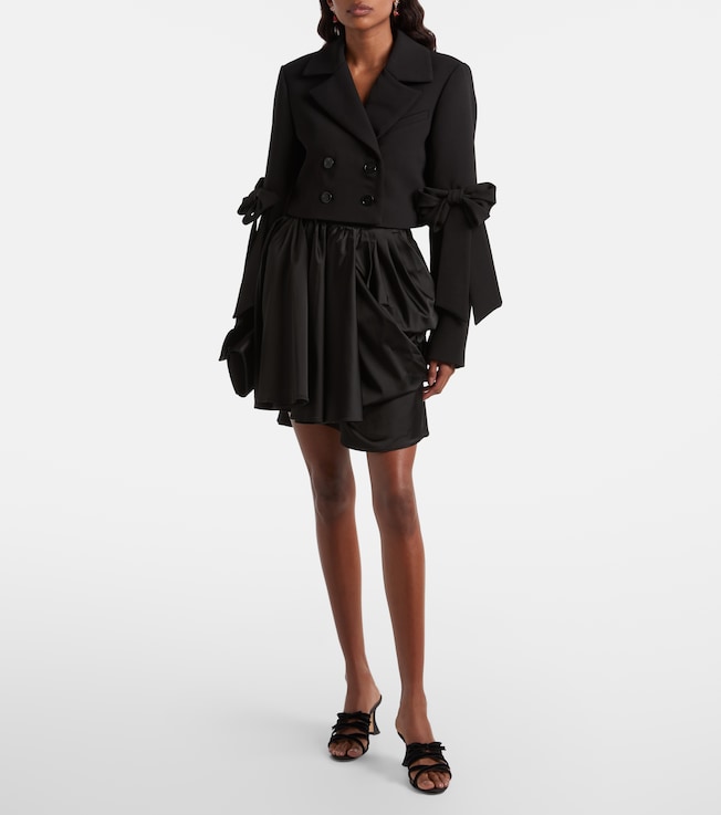 GANNI Double-breasted cropped blazer