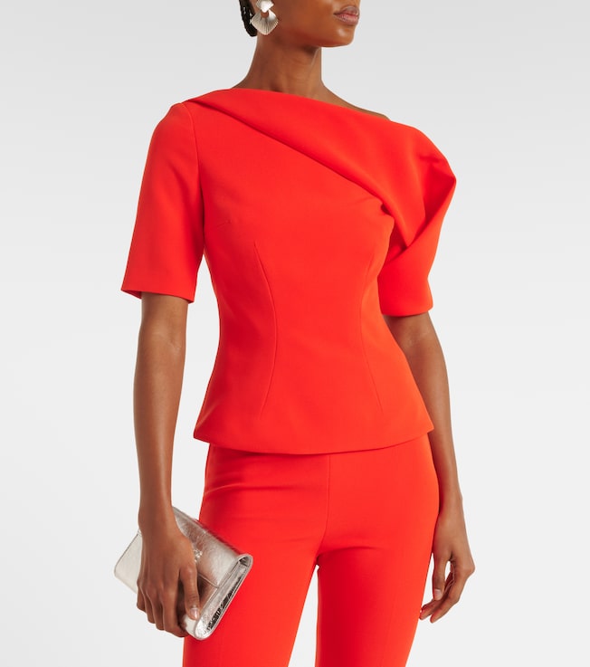Safiyaa Marley draped crêpe top