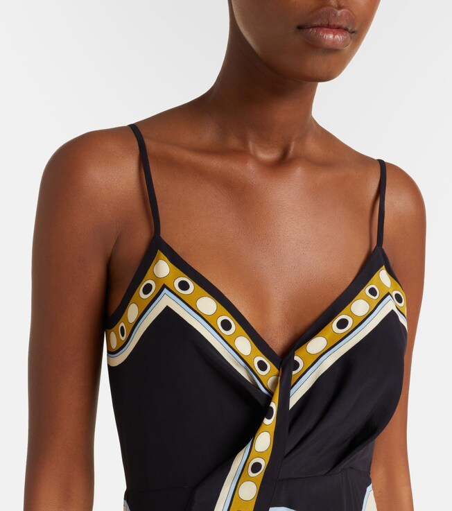 La DoubleJ La DoubleJ Turn Around silk crêpe de chine midi dress