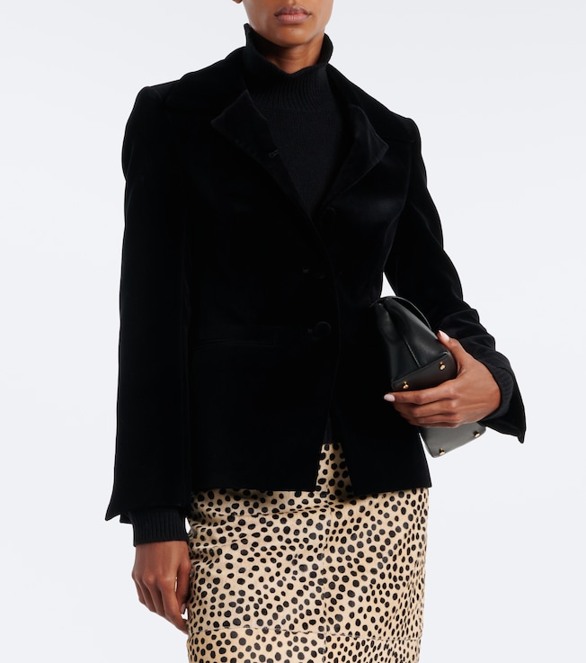 Róhe Single-breasted cotton velvet blazer
