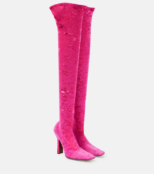 Vetements Velvet over-the-knee boots