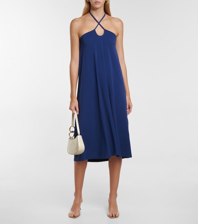 Johanna Ortiz Planeta Oceanico cutout midi dress