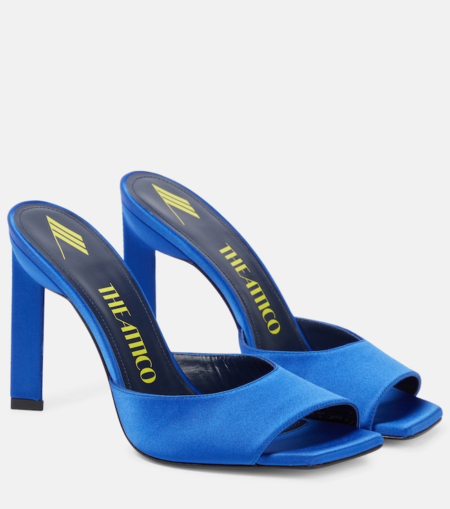 THE ATTICO Kaia embellished satin mules