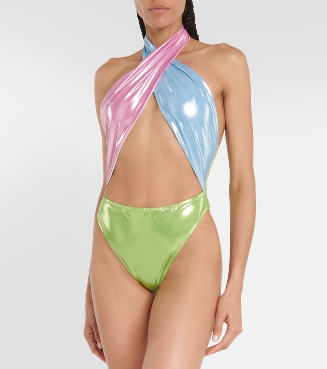 Reina Olga Italian Stallion lamé swimsuit