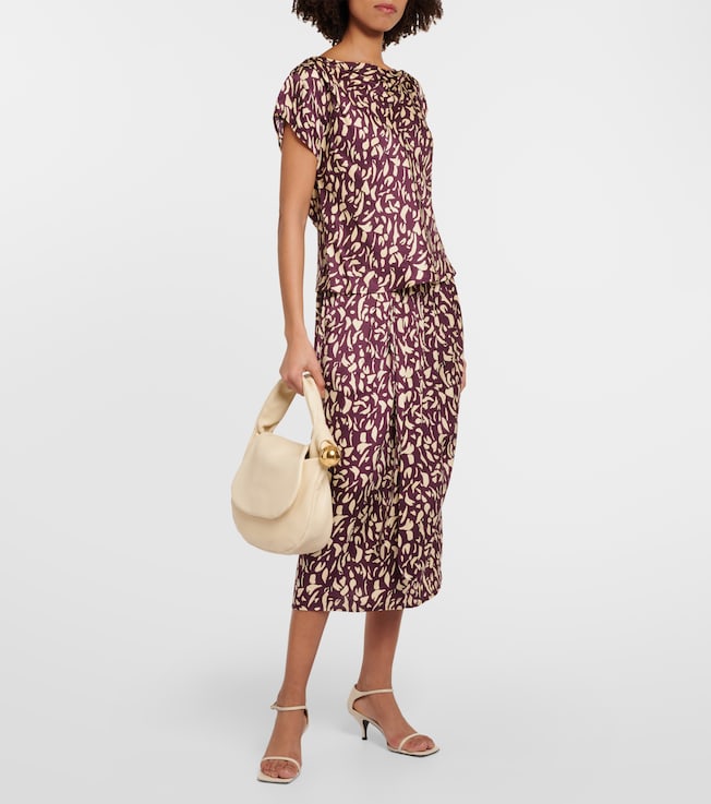 Velvet Devi printed satin top