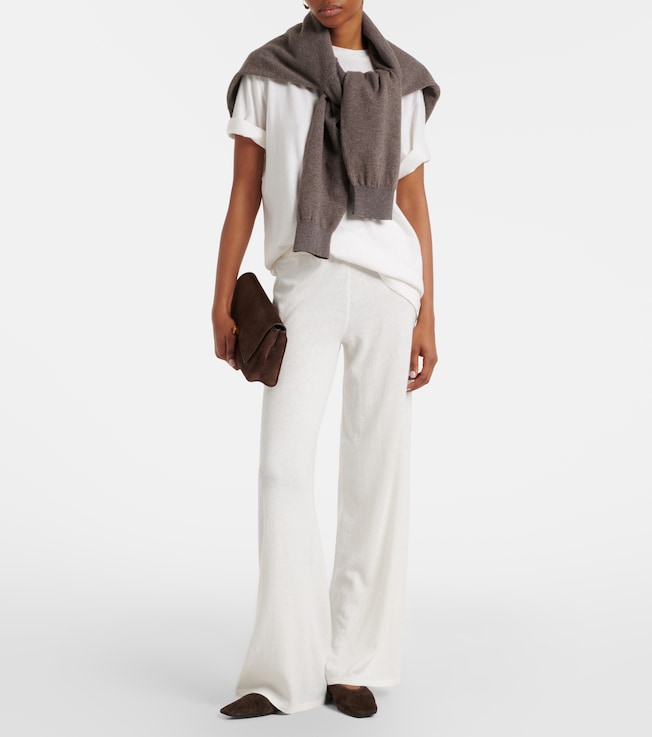 LISA YANG Aina cotton and cashmere wide-leg pants