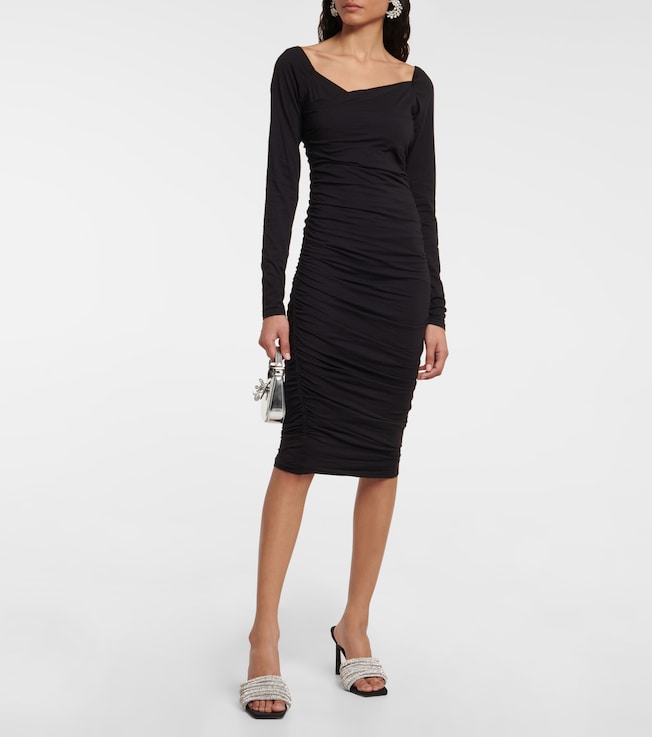 Velvet Tori cotton-blend jersey midi dress