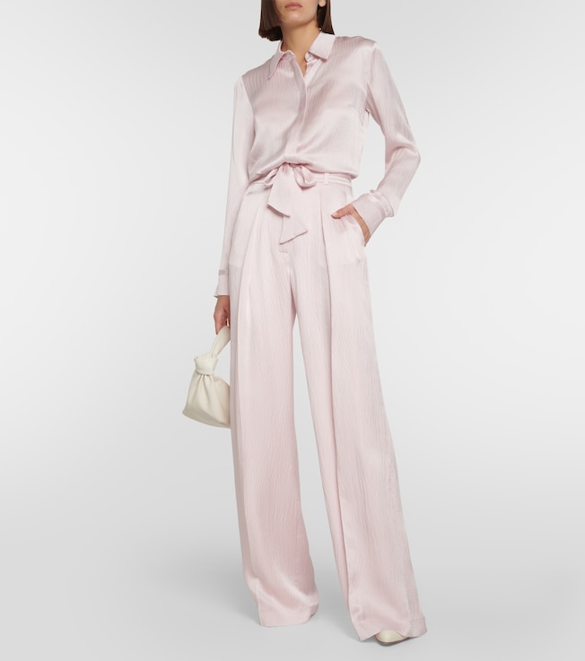 Gabriela Hearst High-rise silk wide-leg pants