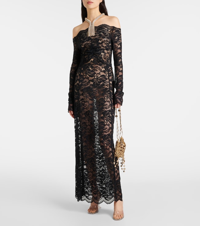 Rabanne Floral lace maxi dress