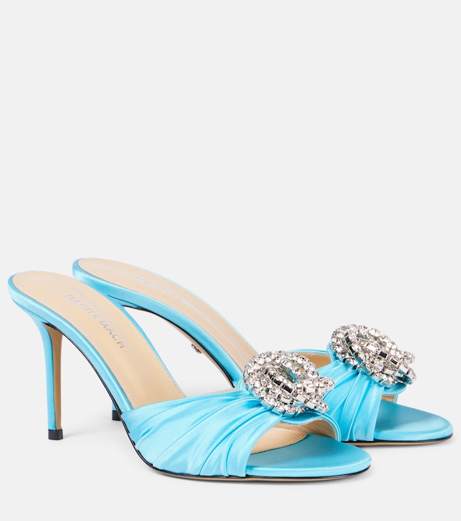 MACH & MACH Galaxy embellished tulle mules