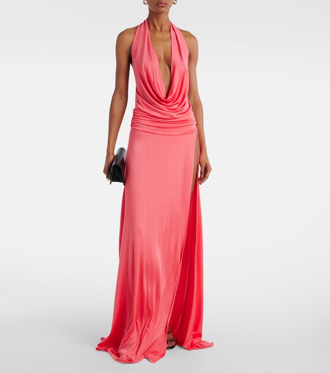 The New Arrivals Ilkyaz Ozel Tanit draped satin gown