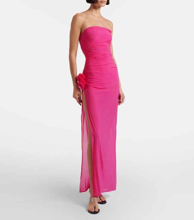 Magda Butrym Floral-appliqué jersey gown
